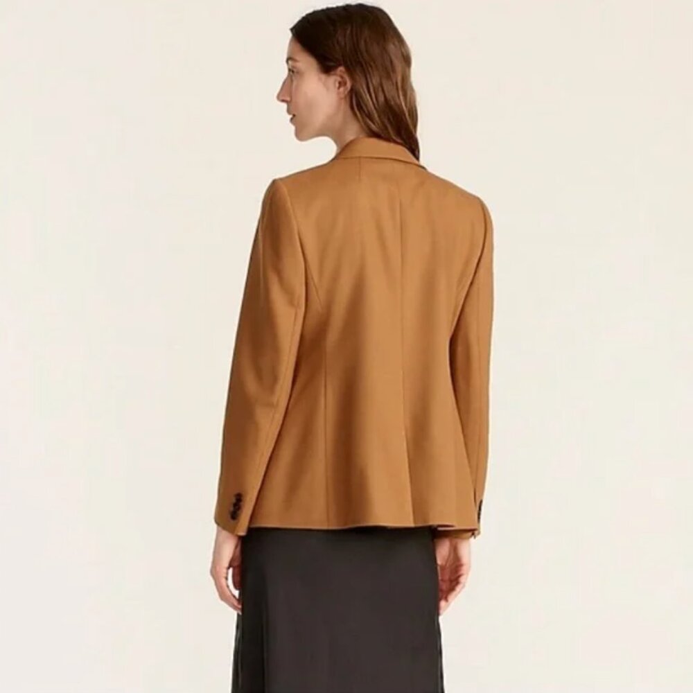 J CREW Parke Blazer Jacket in Wool Flannel Heather Caramel J5627 size 2 - Picture 3 of 5